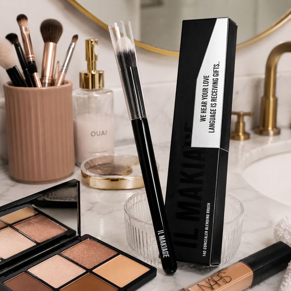 IL MAKIAGE 140 Concealer Blending Brush Makeup Brush New In Box Black